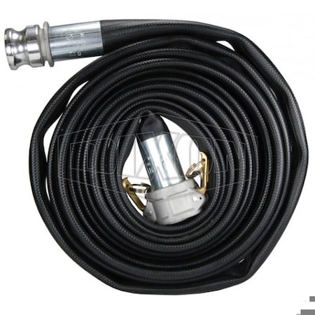 Dixon Washdown Hose, 2-1/2 in, 50 ft L, 200 psi, Nitrile, Domestic WDH25BK50GAX
